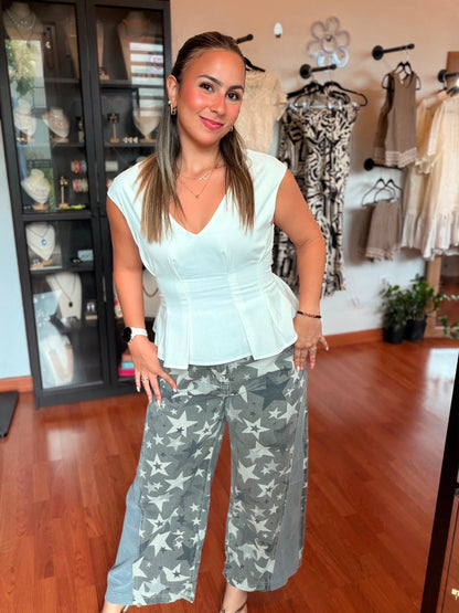 Charcoal Star Pants
