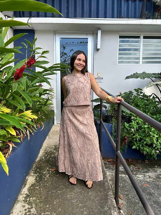 Ila Mocha Skirt Set