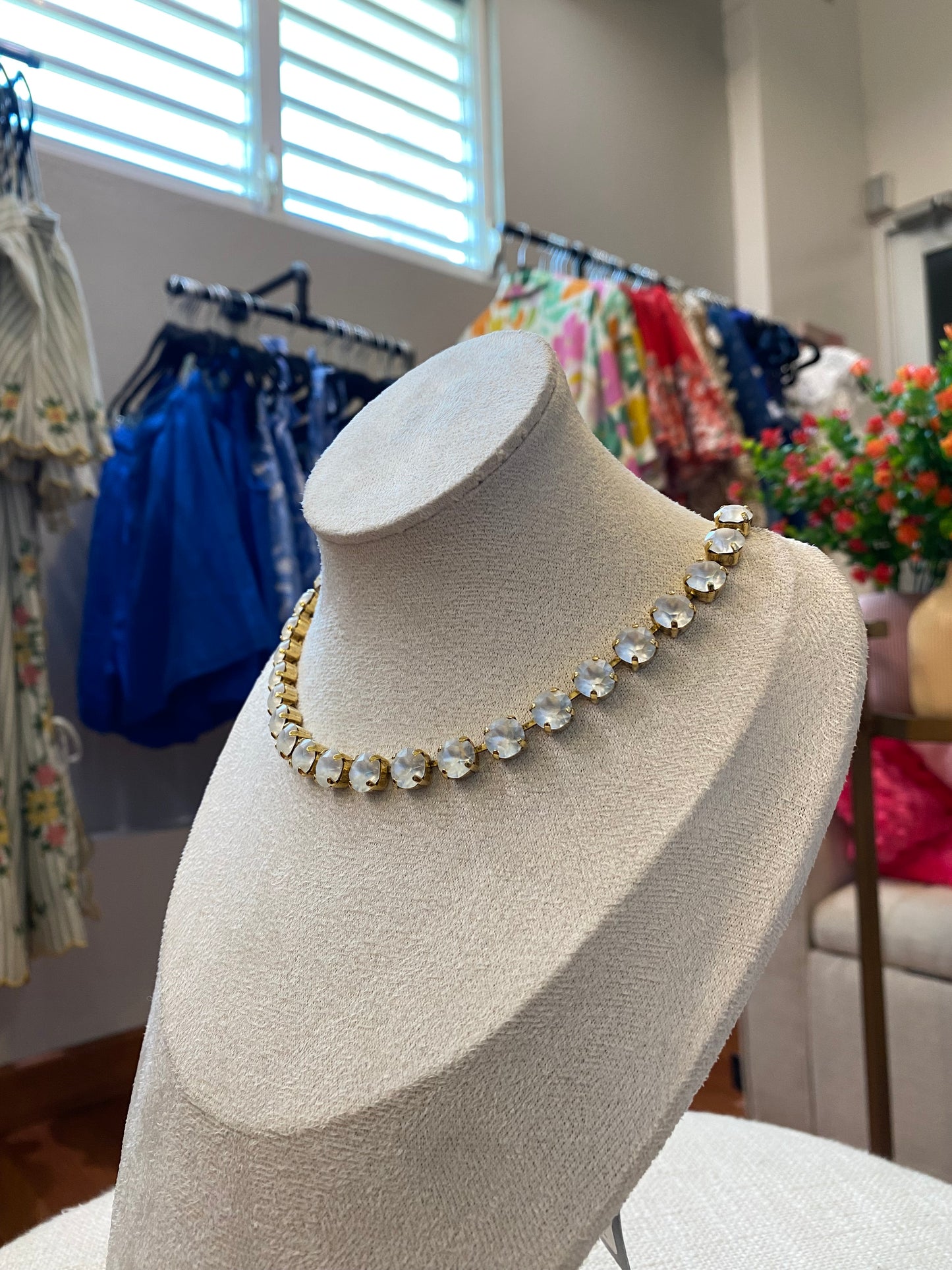 TOVA Oakland Necklace White Gold