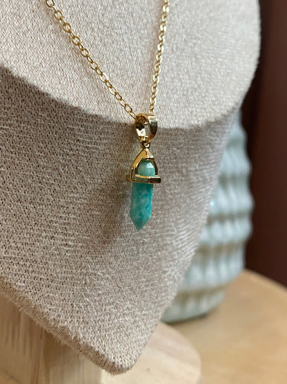 Indigo- Crystal Garnet Necklace