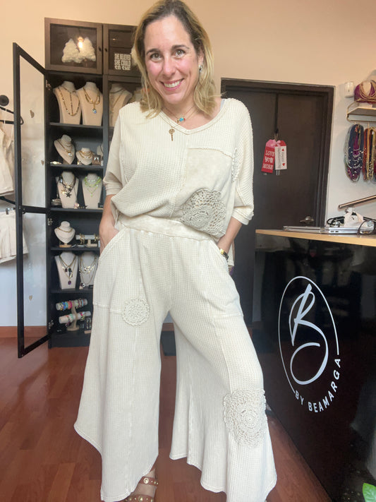 Khaki Juana crochet set