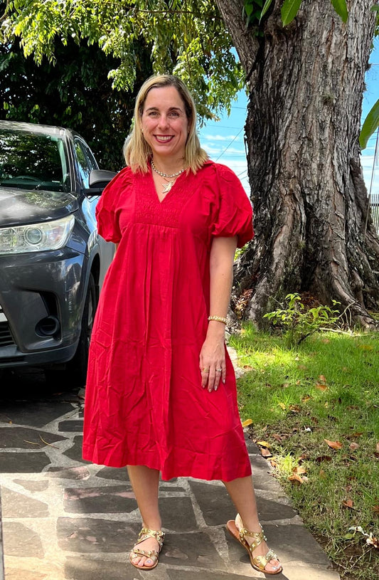 Red Midi Dress