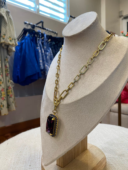 TOVA Mini Soleil Amethyst Necklace