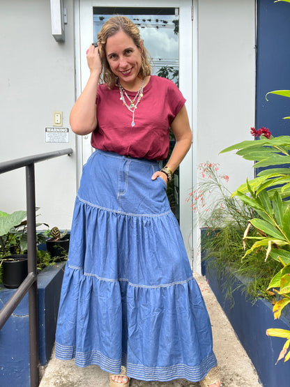 Eliza Denim Skirt