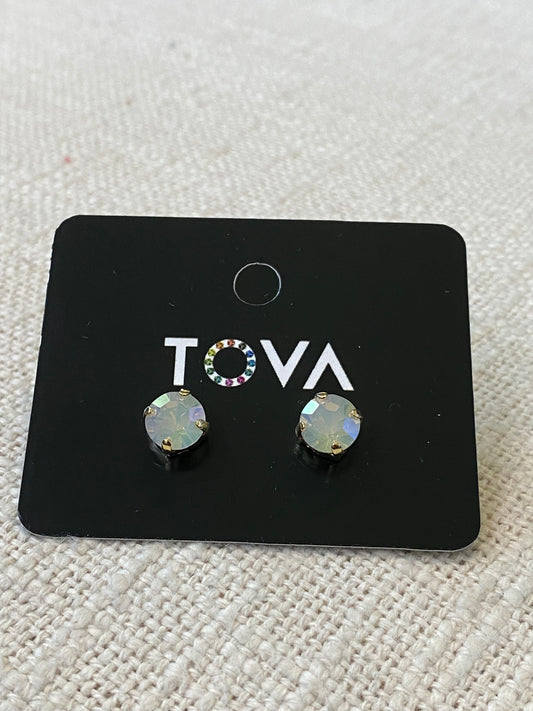 TOVA Oakland Studs White Opal
