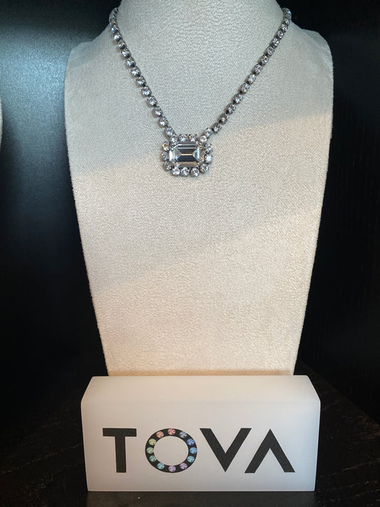 Tova Solitaire Necklace Clear/Silver
