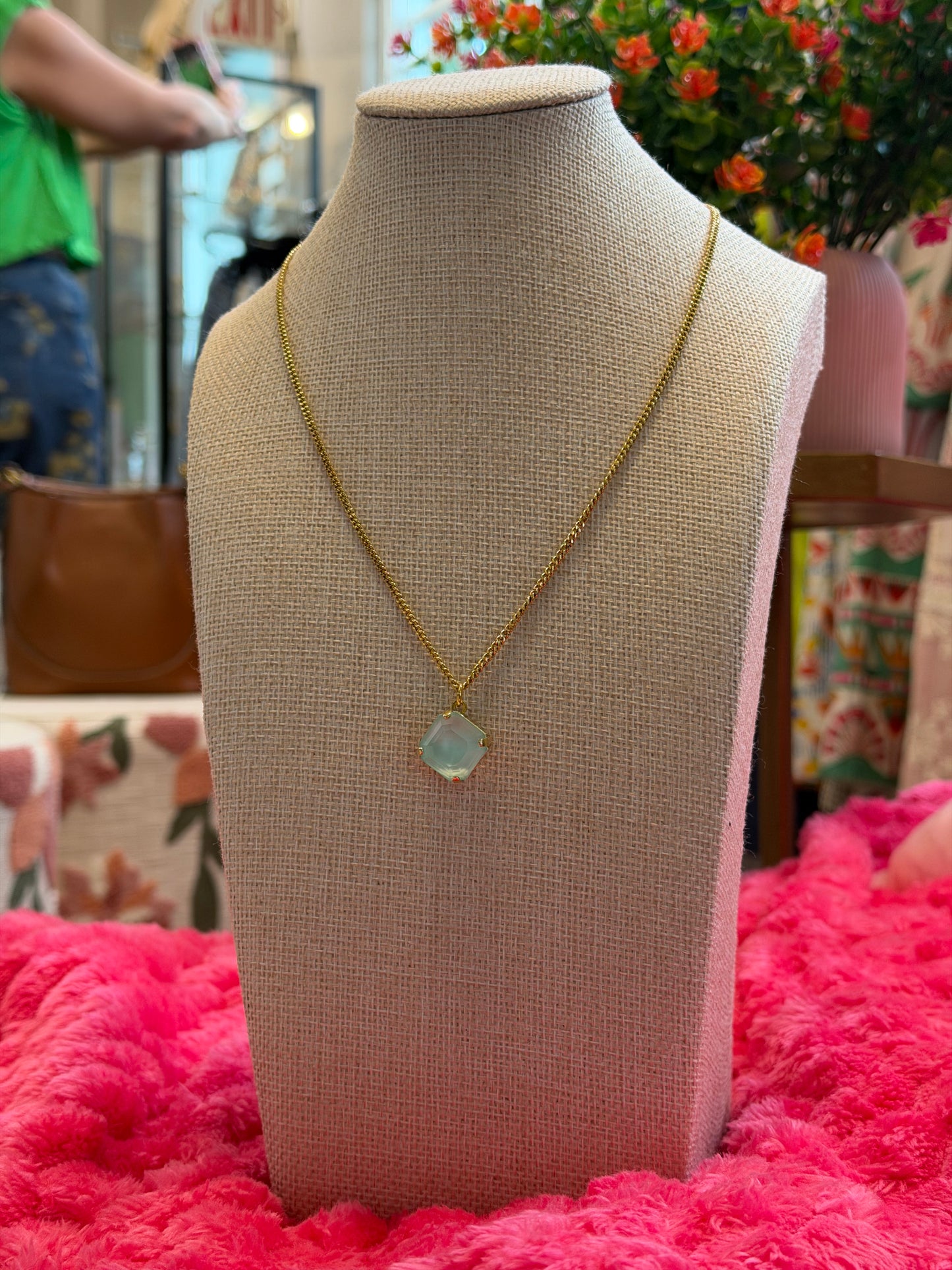TOVA Nikki Necklace in Fairy Dust Ultra Mint