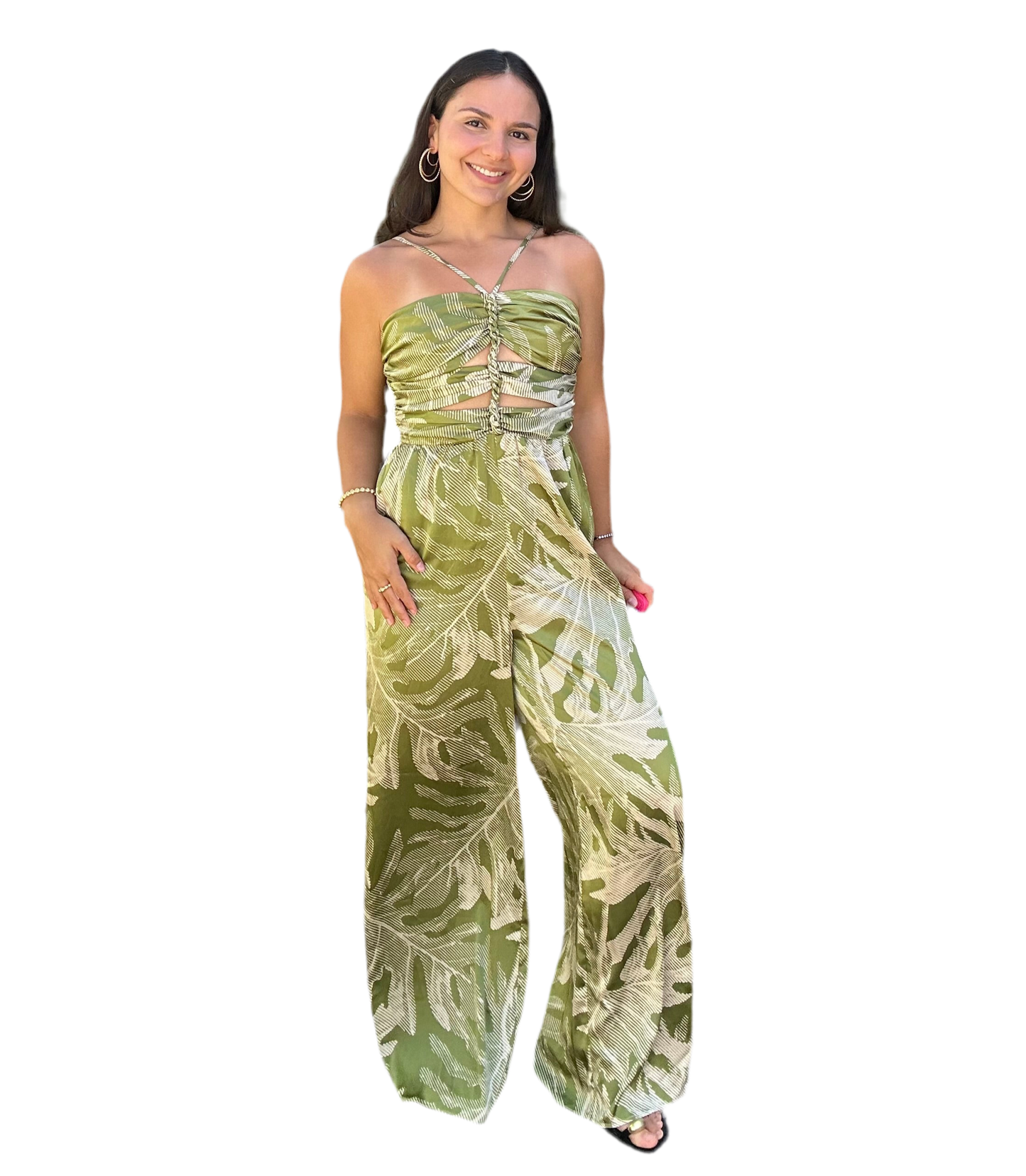 Leaves Green Jumpsuit