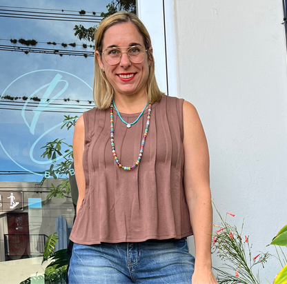 Chocolate basic loose top