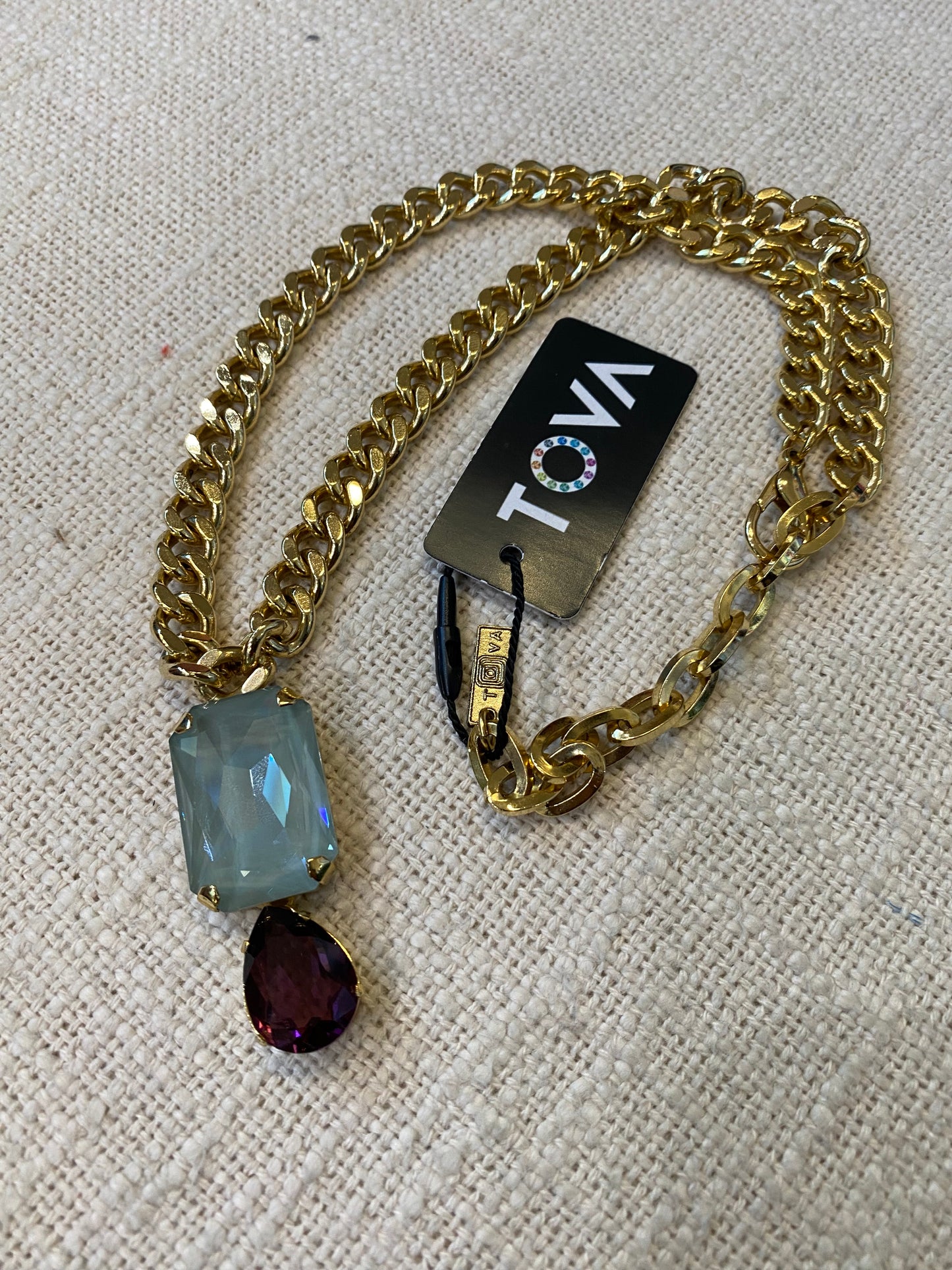 TOVA Ashe 2 Stone Necklace
