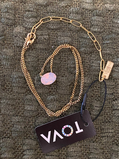 TOVA Iza Necklace in Light Pink