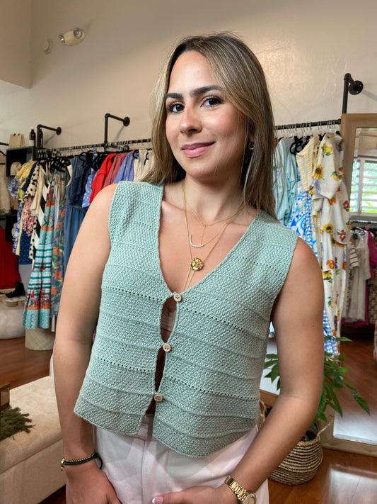 Sage Crochet Top