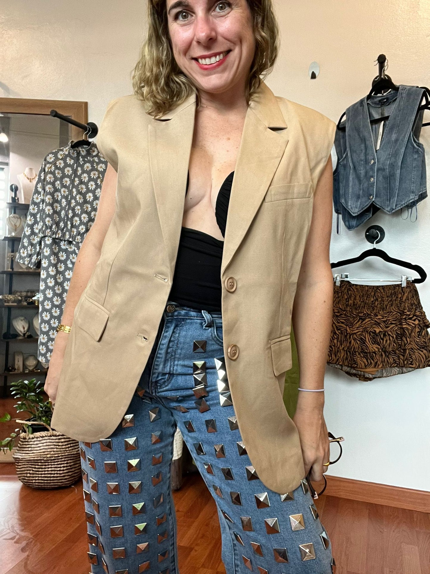 Beige Vest