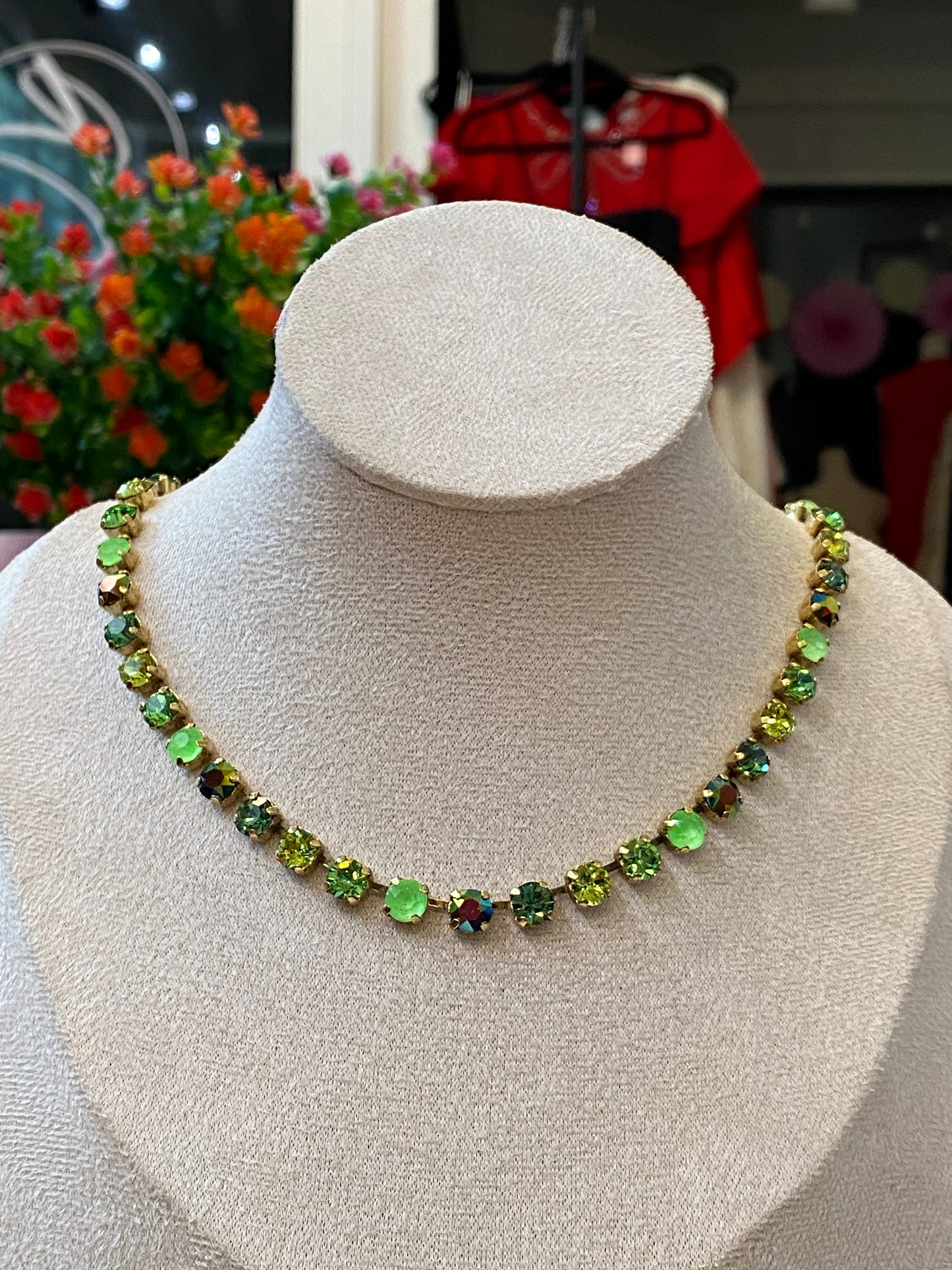 TOVA Oakland Necklace Mint Green