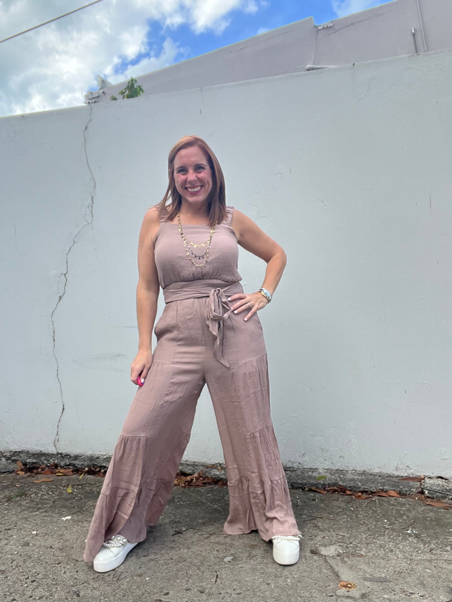 Tiered jumpsuit