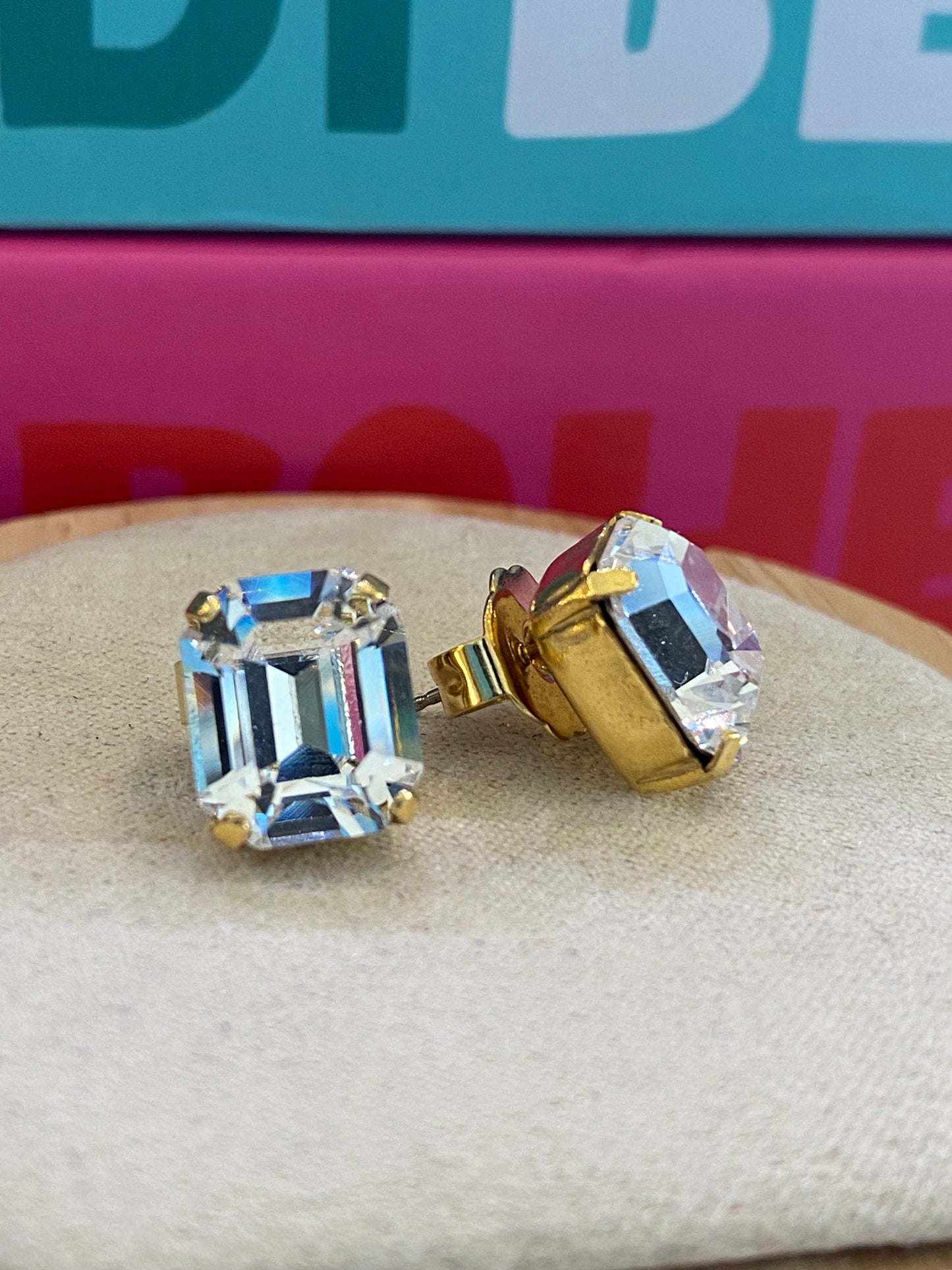 TOVA Corwin Studs in Clear