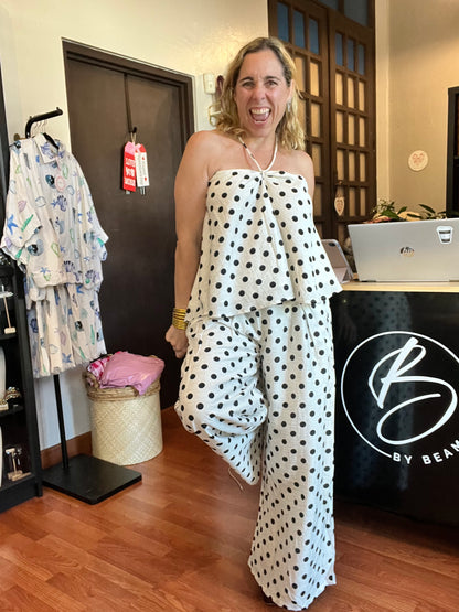 Ivory Polka dot pant