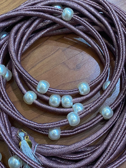 Flecos: Metálicos con beads