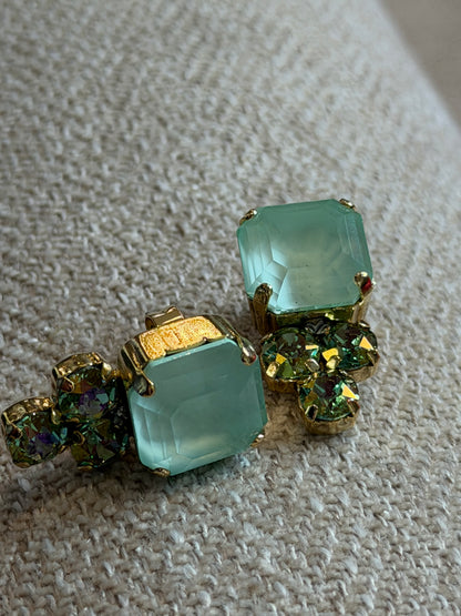 TOVA Lianne Earrings in Ultra Mint
