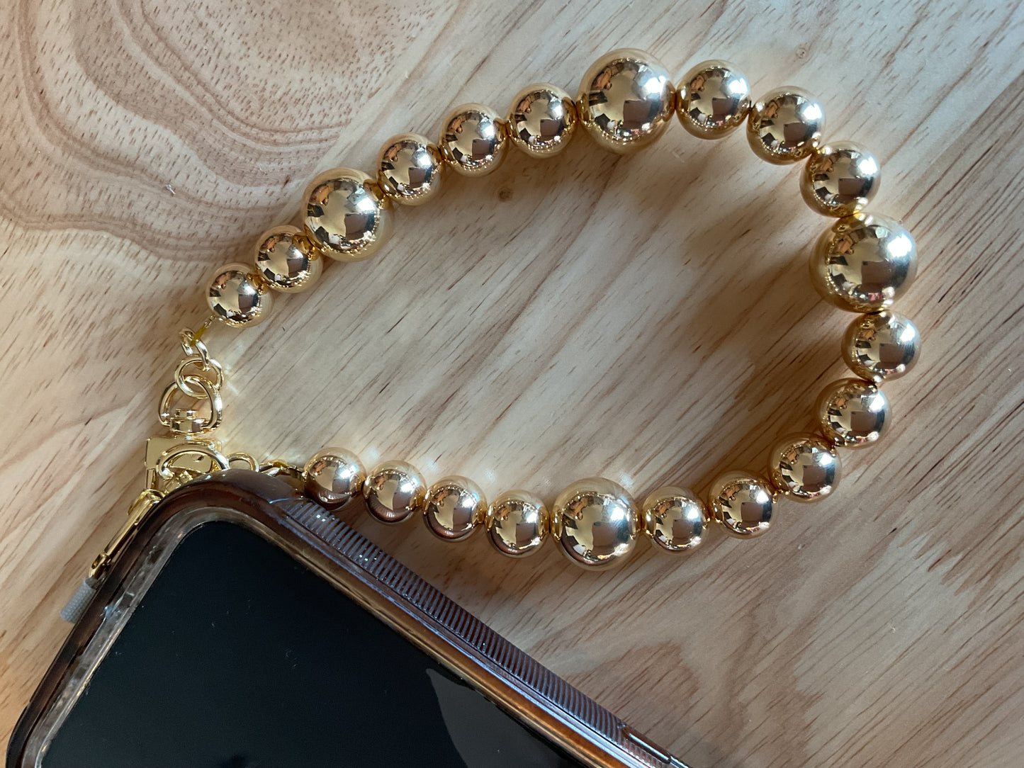 Gold Pearl Phone Chain