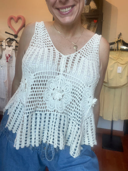 Flower power crochet top