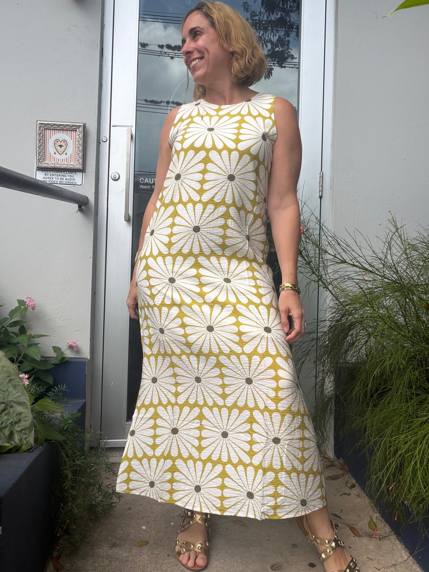 Olive Flower Dress