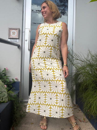 Olive Flower Dress