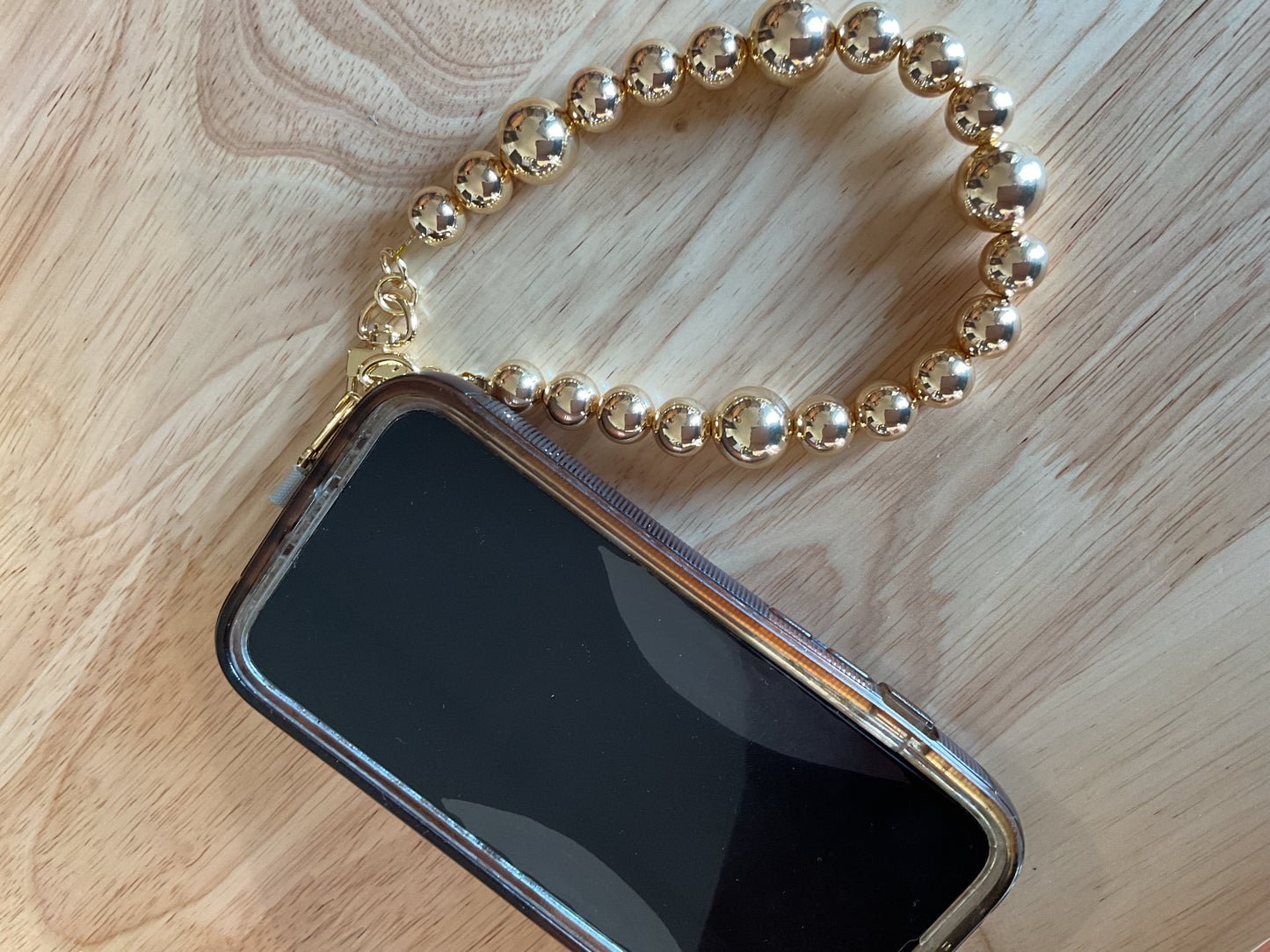 Gold Pearl Phone Chain