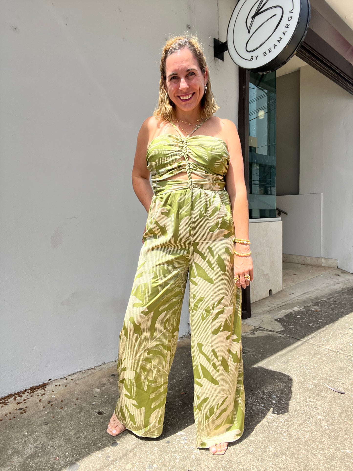 Leaves Green Jumpsuit