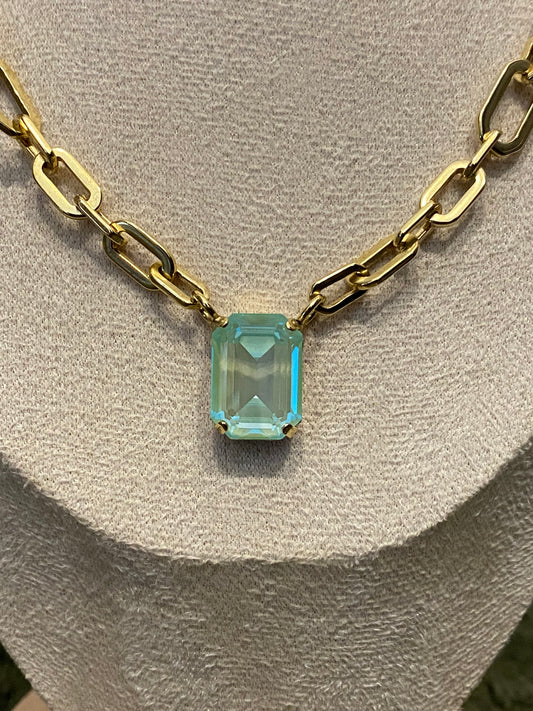 TOVA Dereka Necklace in Mint