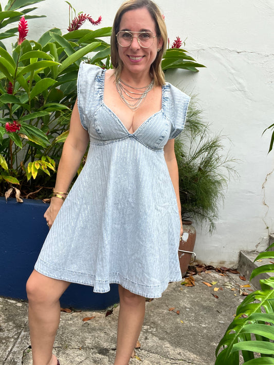 Bling denim dress