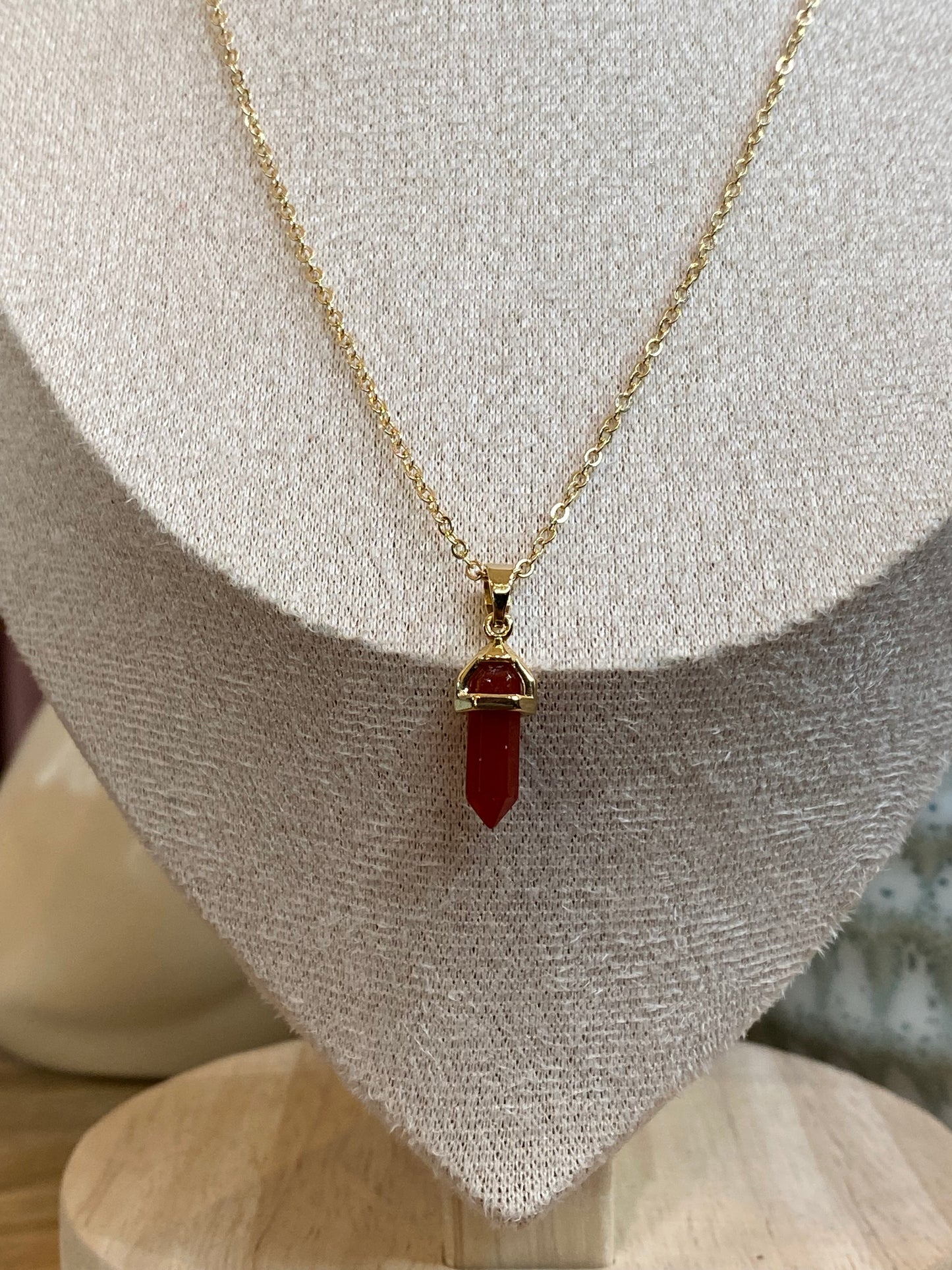 Indigo- Crystal Garnet Necklace