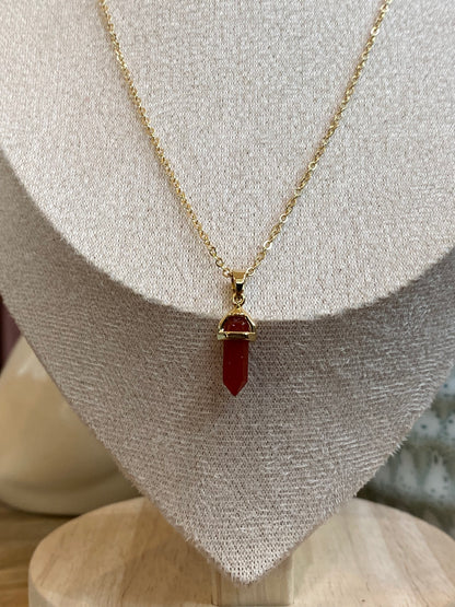 Indigo- Crystal Garnet Necklace