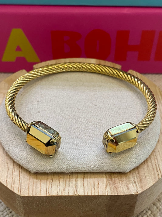 TOVA Charlotte Cuff in Rectangle Aurum