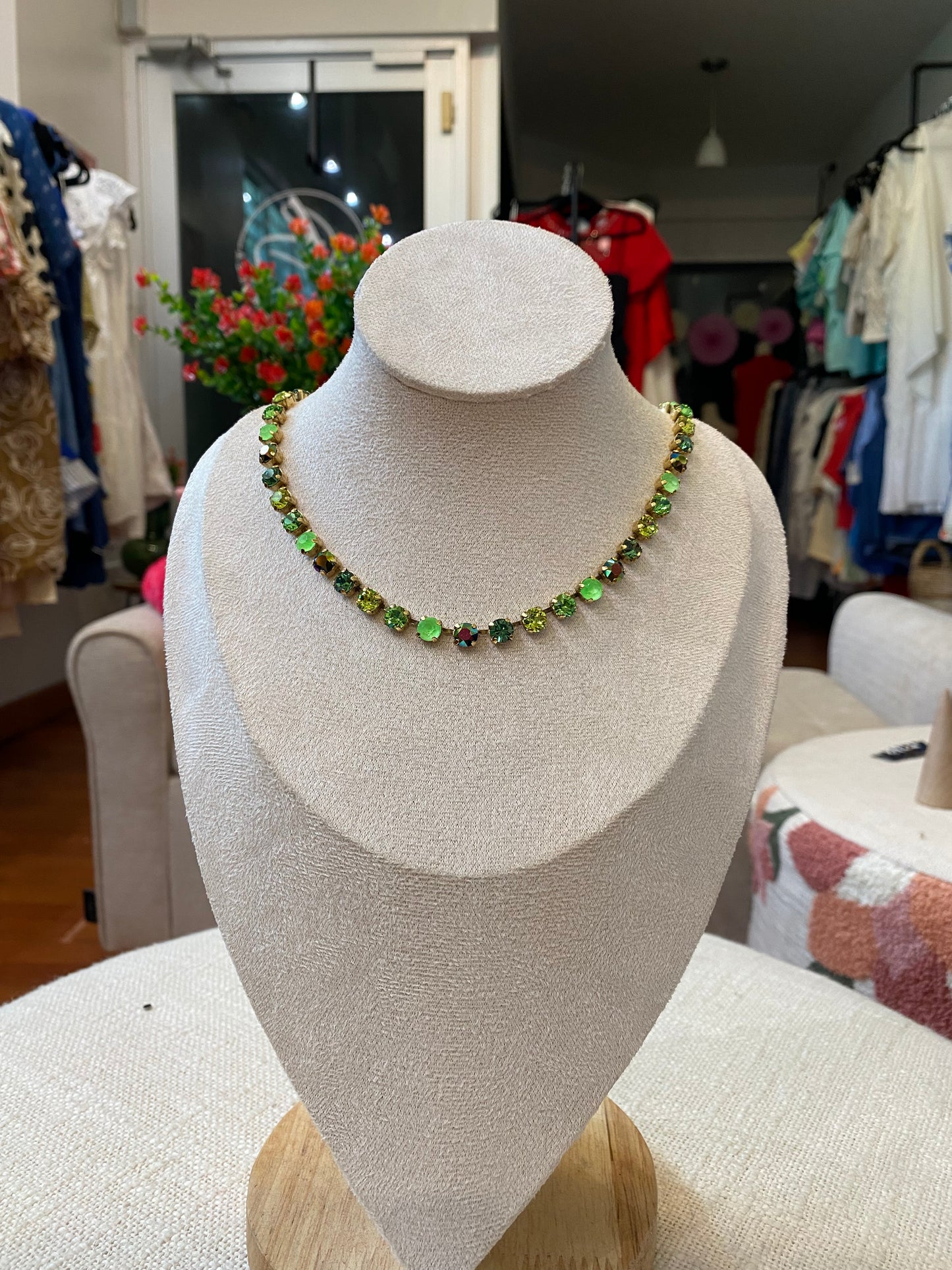 TOVA Oakland Necklace Mint Green