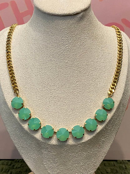 TOVA Mini Sofía Necklace Custom Mint