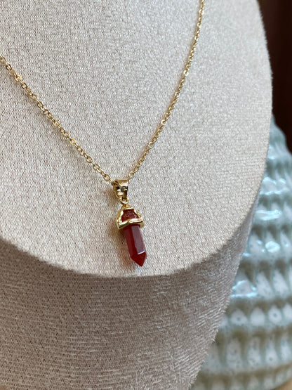 Indigo- Crystal Garnet Necklace
