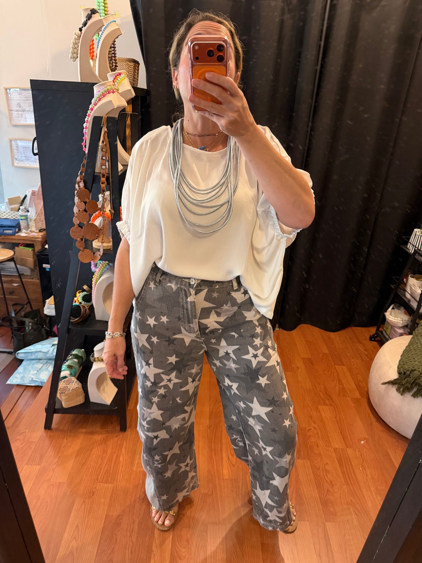 Charcoal Star Pants