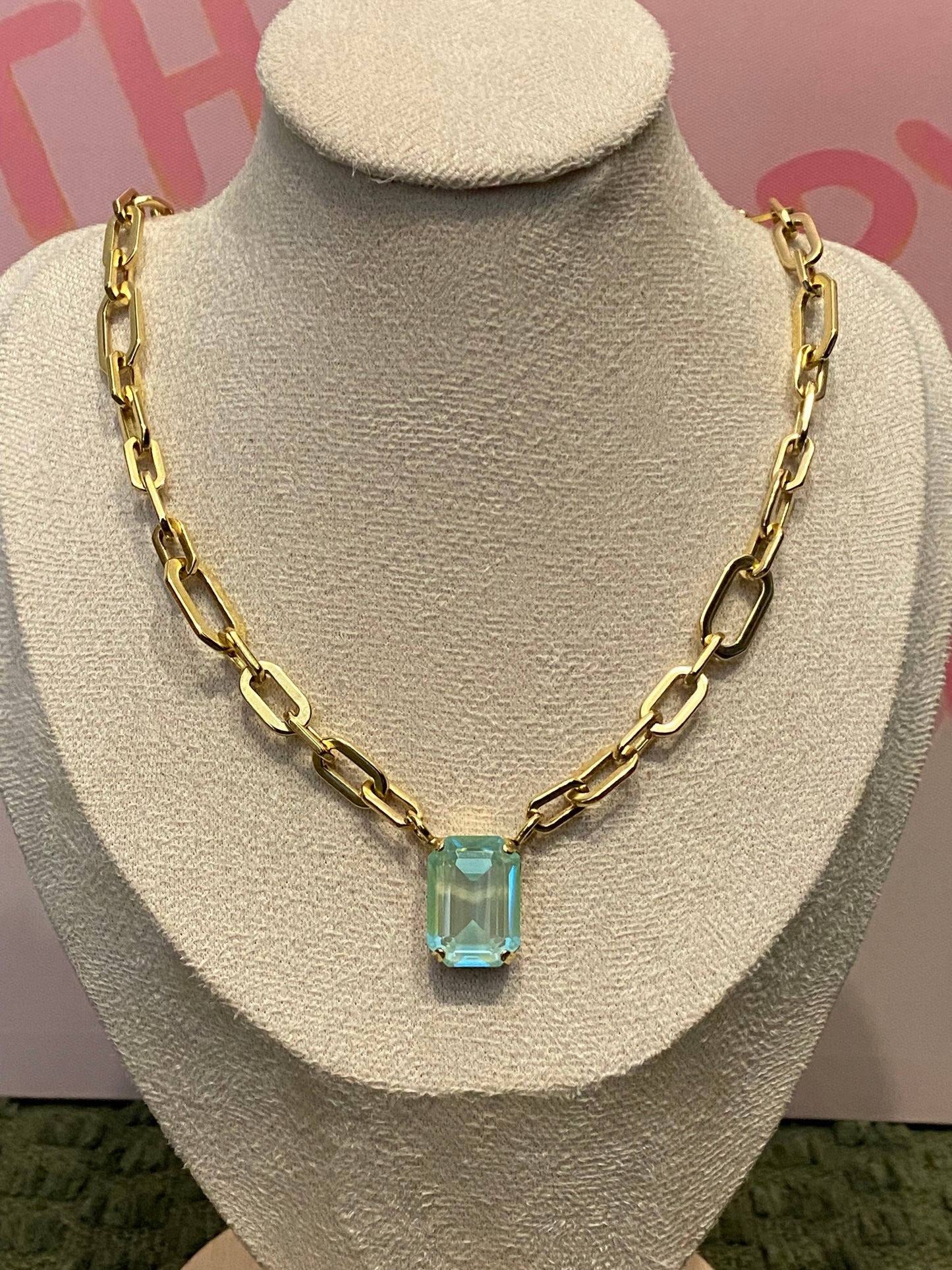 TOVA Dereka Necklace in Mint