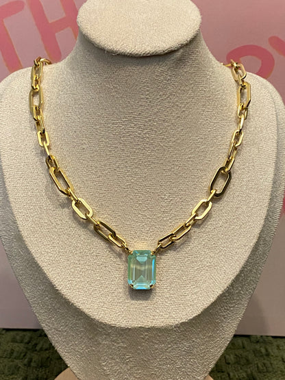 TOVA Dereka Necklace in Mint