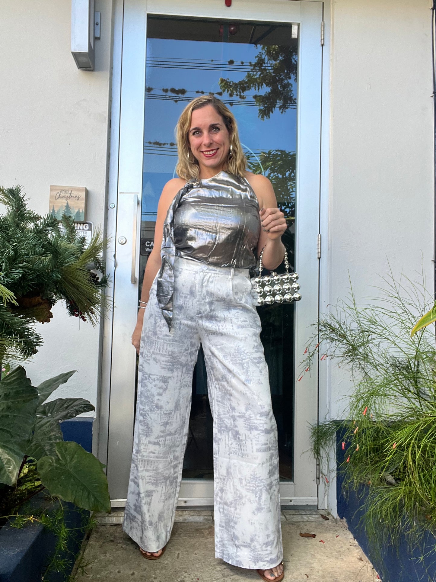 Shimmer Wide Leg Pants