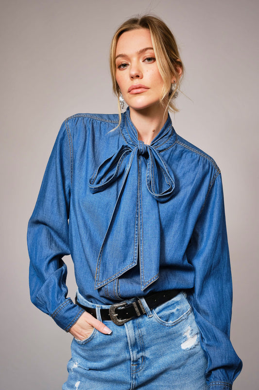 Veronica Denim Blouse