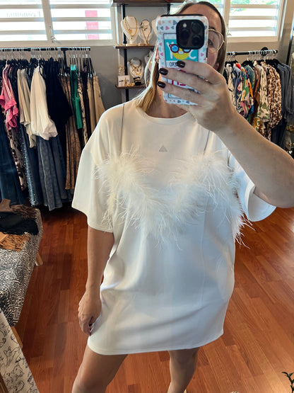 Ina plumas white dress