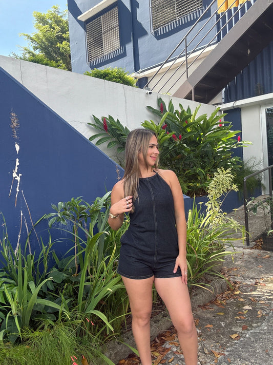 Dark Denim Romper