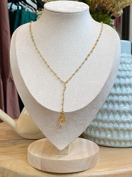Indigo- Mykonos Citrine Necklace
