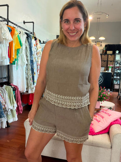 Mocha Short Set