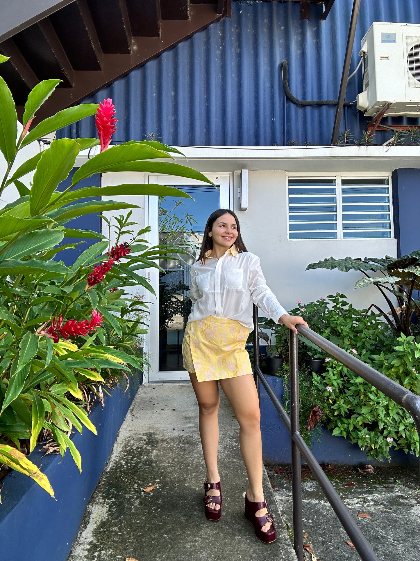Yellow lace Skort