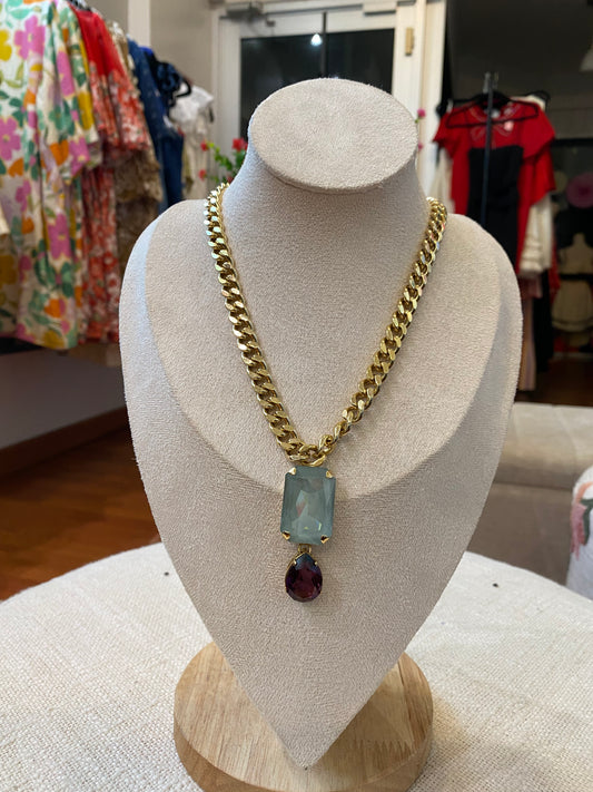 TOVA Ashe 2 Stone Necklace