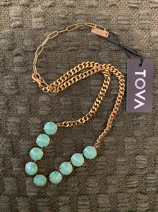TOVA Mini Sofía Necklace Custom Mint