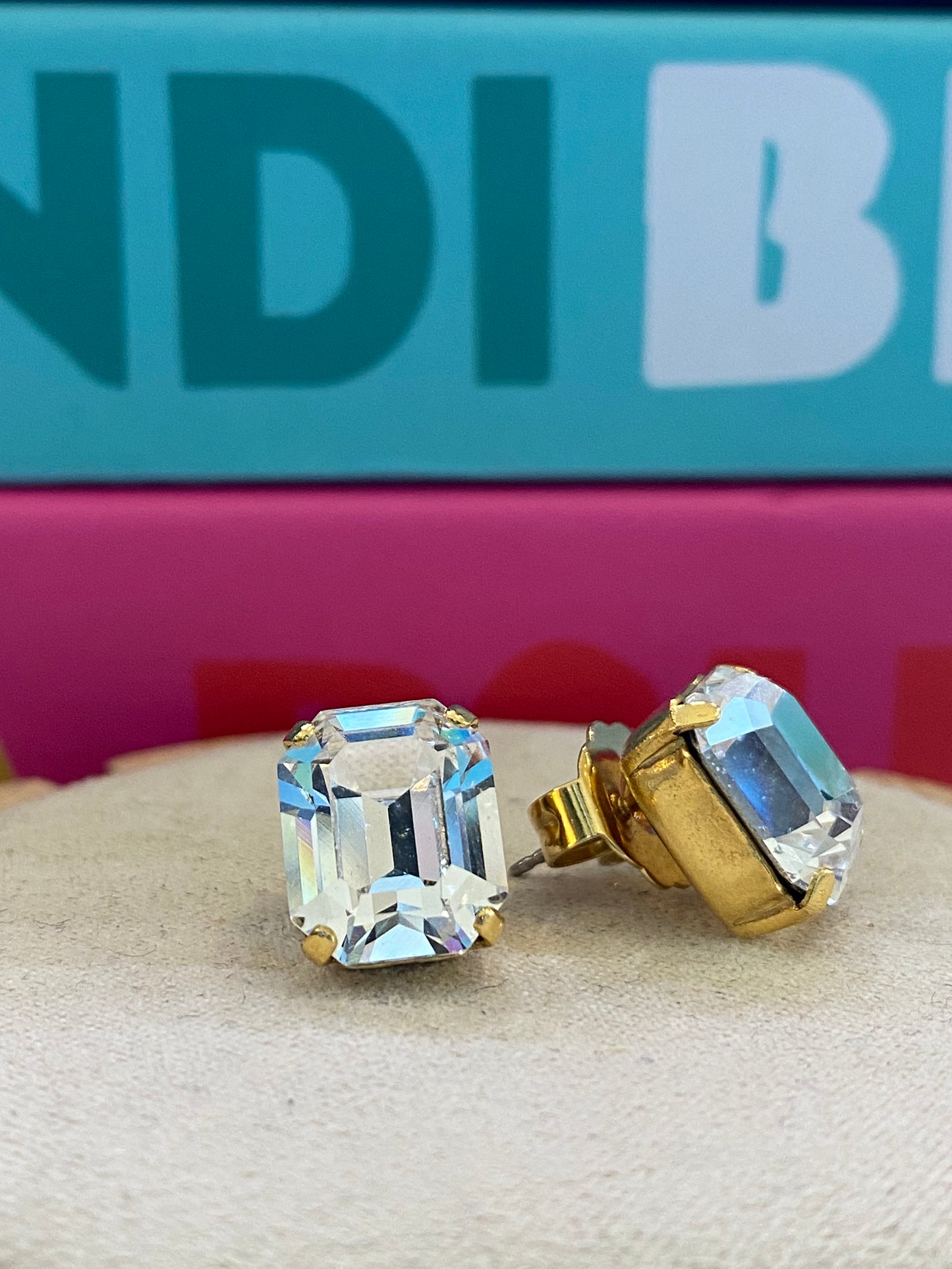 TOVA Corwin Studs in Clear